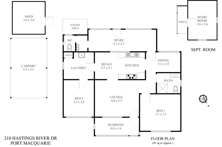 Floorplan of Homely house listing, 218 Hastings River Drive, Port Macquarie NSW 2444