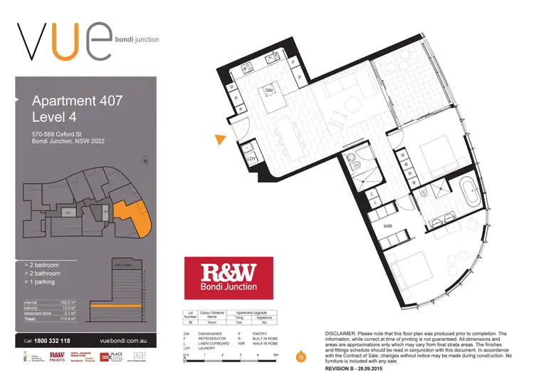 Floorplan of Homely apartment listing, 407/570-588 Oxford Street, Bondi Junction NSW 2022