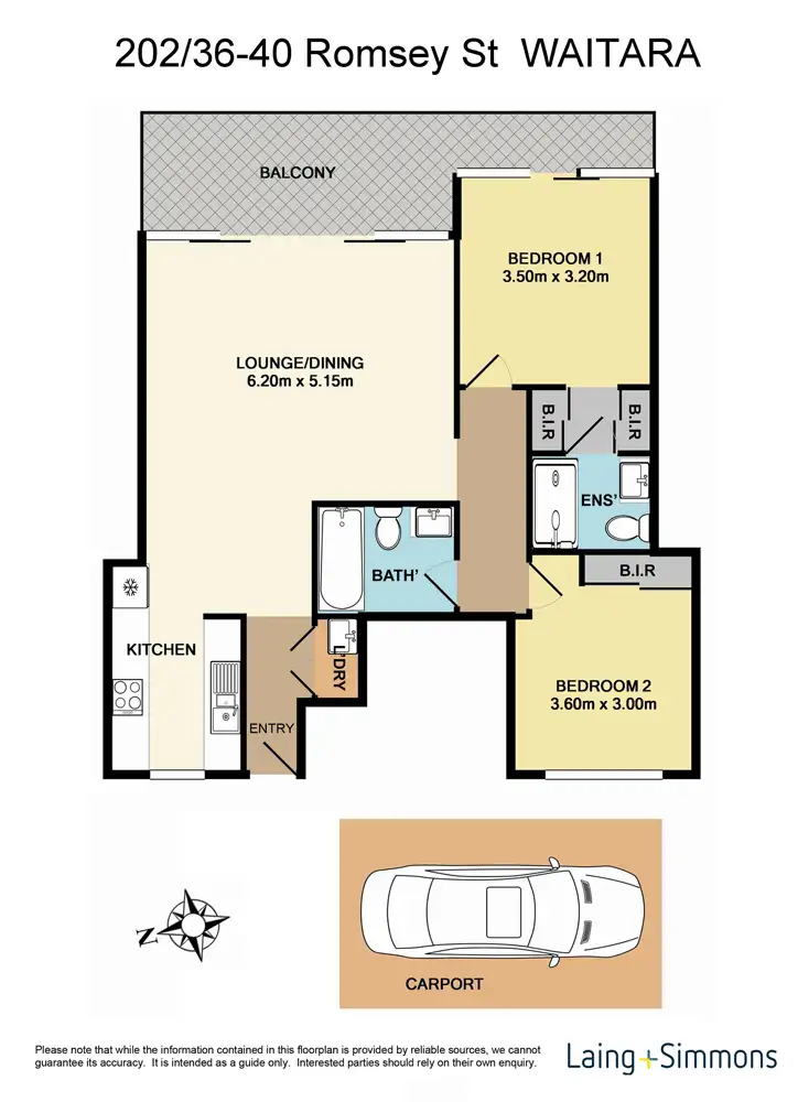 Floorplan of Homely unit listing, 202/36-40 Romsey Street, Waitara NSW 2077
