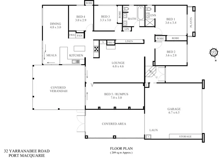 Floorplan of Homely house listing, 32 Yarranabee Road, Port Macquarie NSW 2444