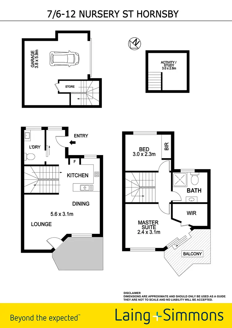 Floorplan of Homely townhouse listing, 7/6-12 Nursery Street, Hornsby NSW 2077