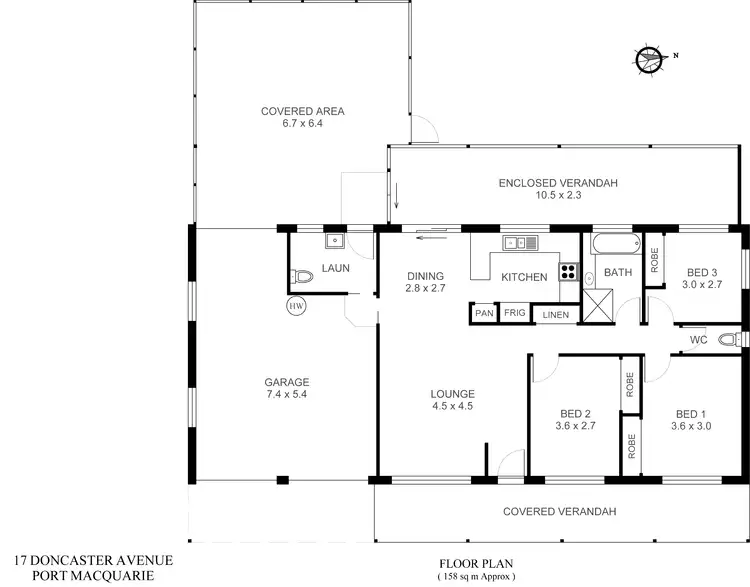 Floorplan of Homely house listing, 17 Doncaster Avenue, Port Macquarie NSW 2444
