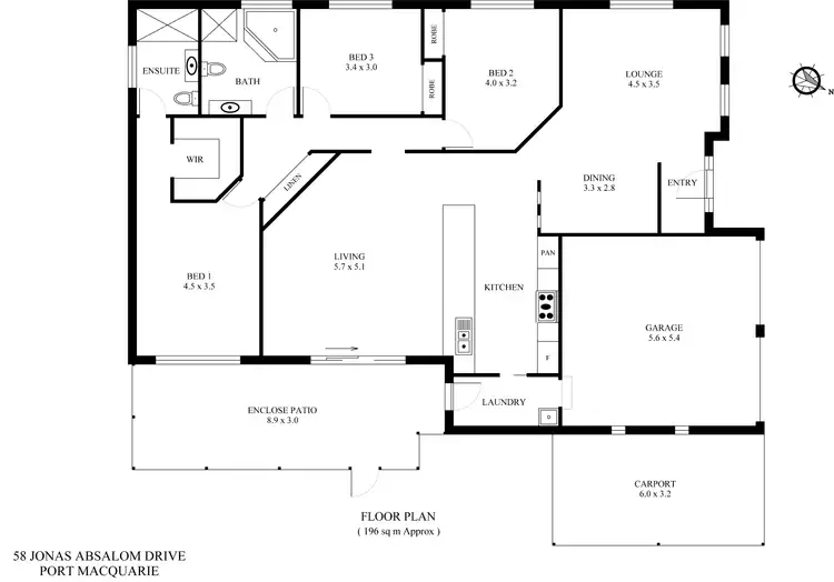 Floorplan of Homely house listing, 58 Jonas Absalom Drive, Port Macquarie NSW 2444