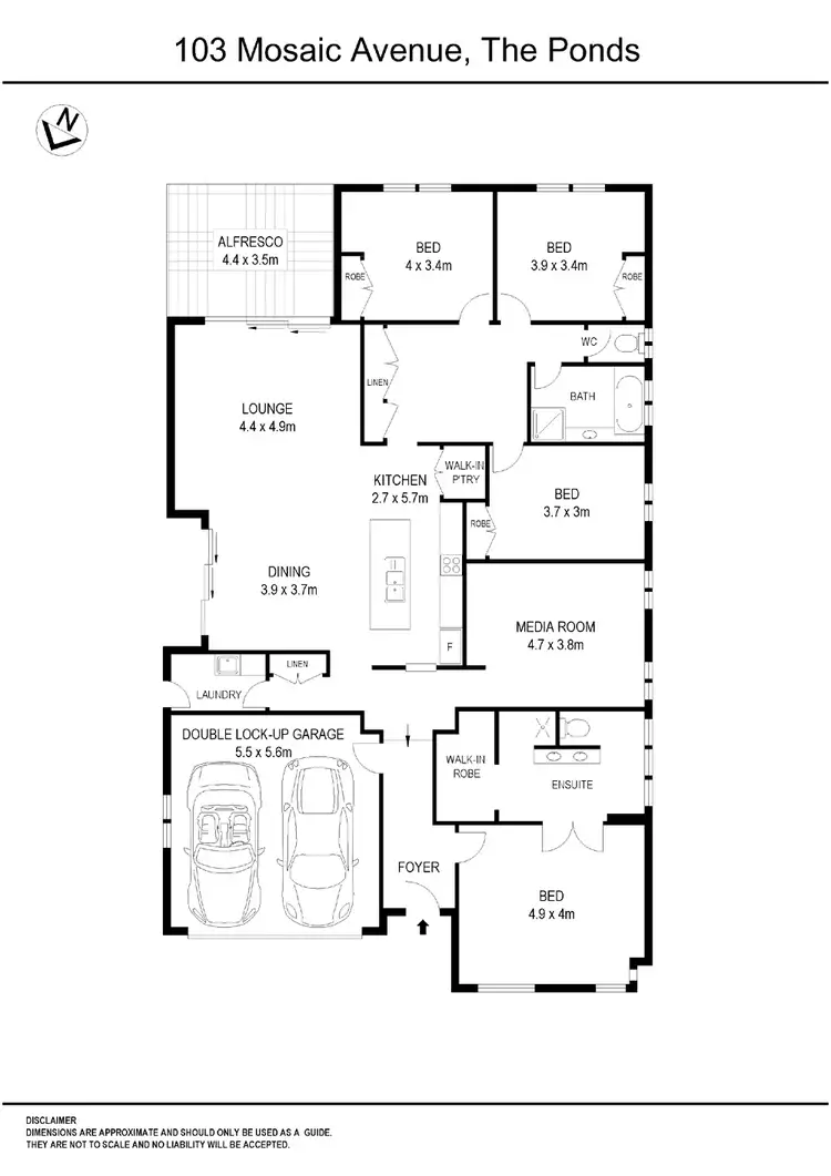 Floorplan of Homely house listing, 103 Mosaic Avenue, The Ponds NSW 2769