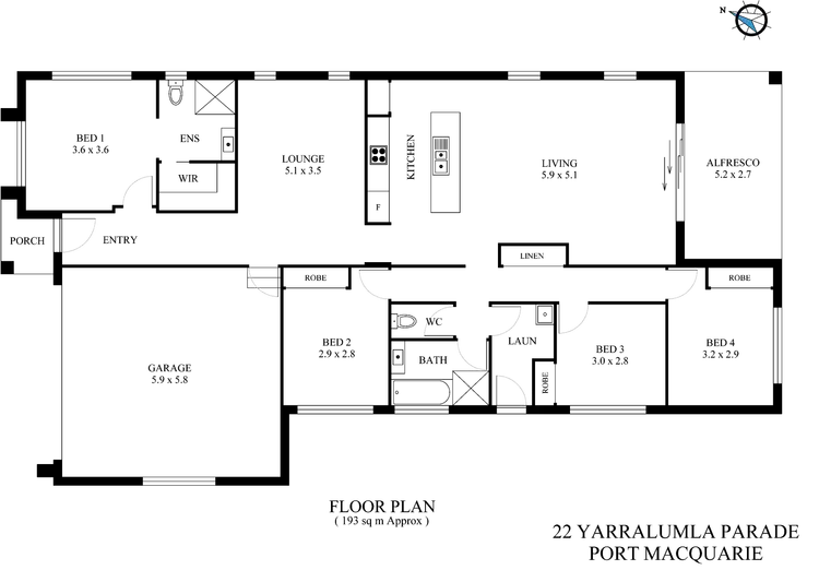 Floorplan of Homely house listing, 22 Yarralumla Parade, Port Macquarie NSW 2444