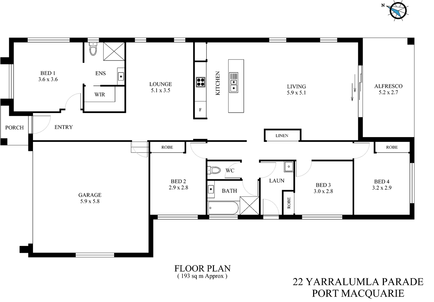 Floorplan of Homely house listing, 22 Yarralumla Parade, Port Macquarie NSW 2444