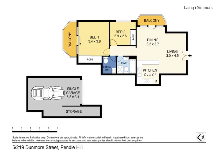 Floorplan of Homely unit listing, 5/219 Dunmore Street, Pendle Hill NSW 2145