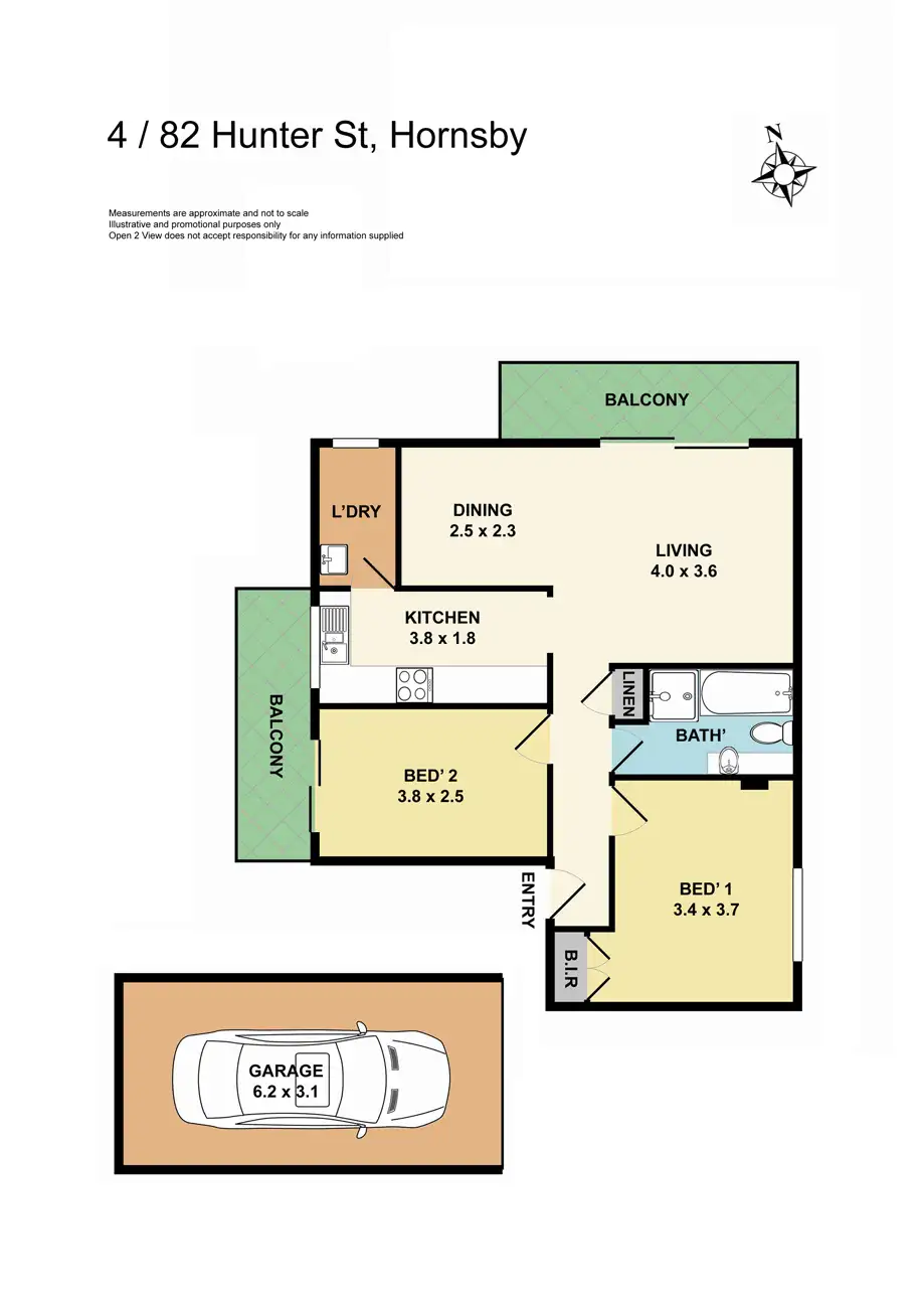 Floorplan of Homely unit listing, 4/82-84 Hunter Street, Hornsby NSW 2077