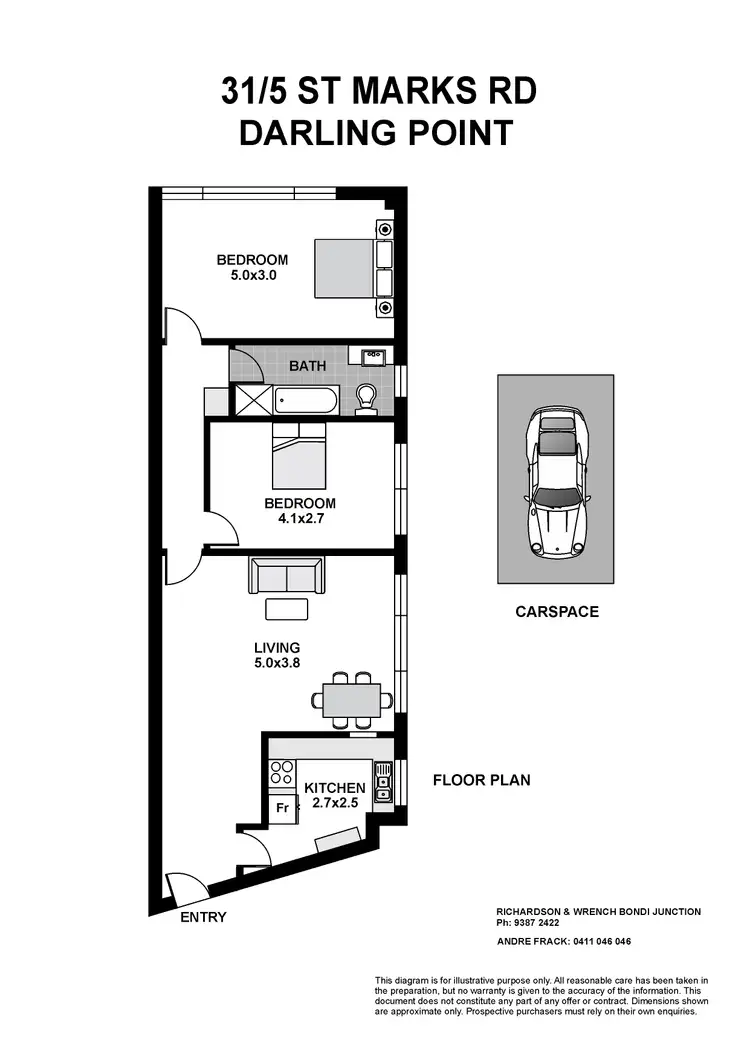 Floorplan of Homely apartment listing, 31/5 St Marks Road (Octagon Rd), Darling Point NSW 2027