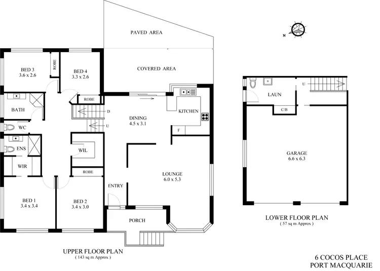Floorplan of Homely house listing, 6 Cocos Place, Port Macquarie NSW 2444