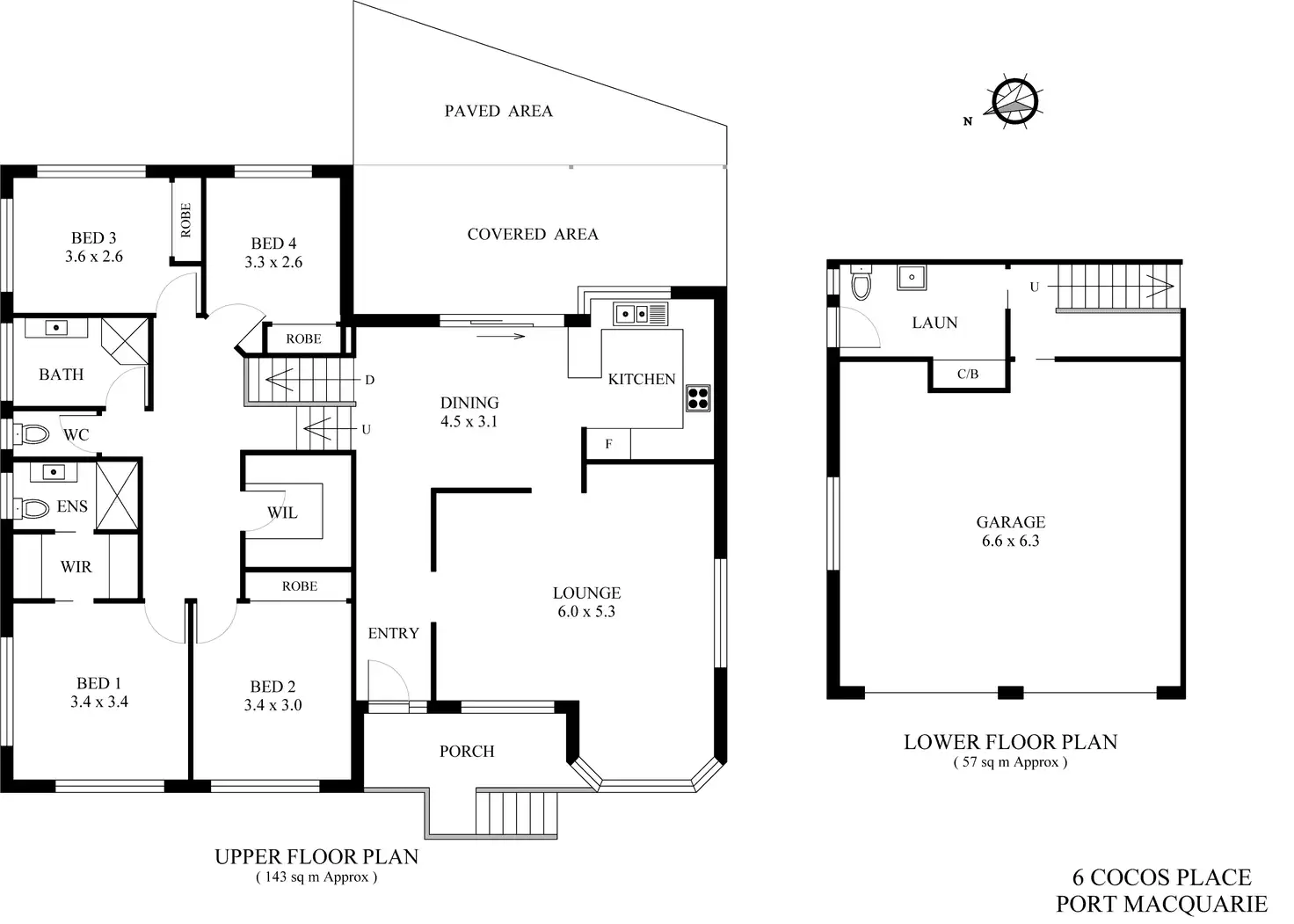 Floorplan of Homely house listing, 6 Cocos Place, Port Macquarie NSW 2444