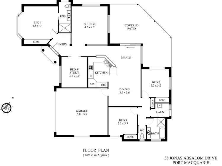 Floorplan of Homely house listing, 38 Jonas Absalom Drive, Port Macquarie NSW 2444