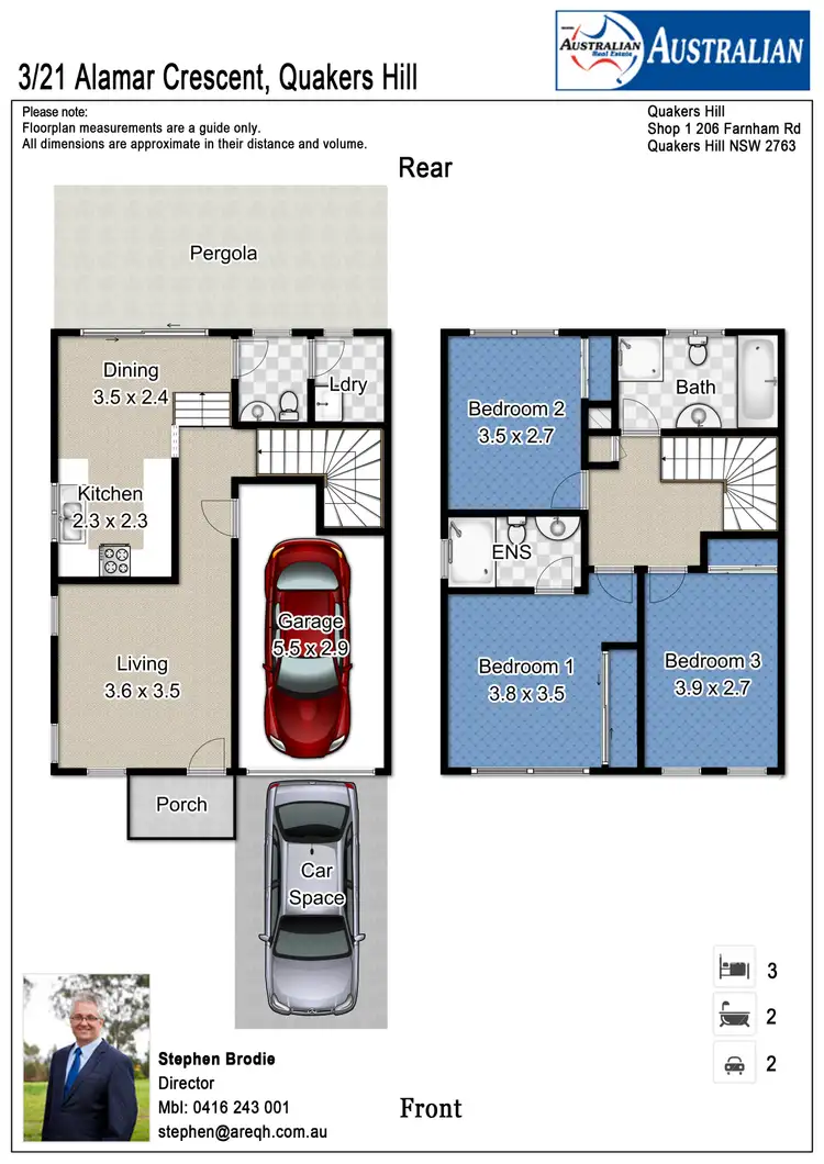 Floorplan of Homely townhouse listing, 3/21 Alamar Crescent, Quakers Hill NSW 2763