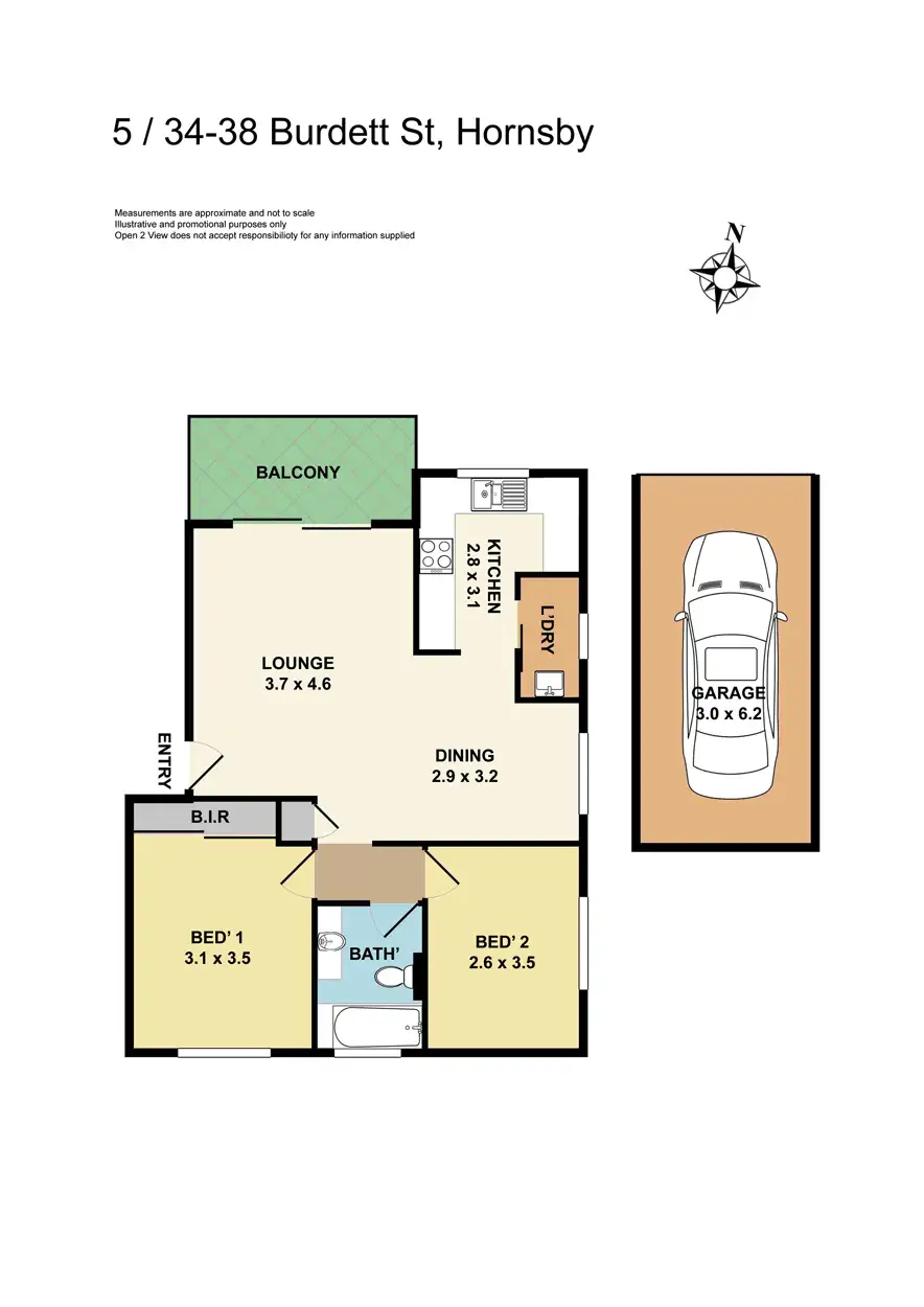 Floorplan of Homely unit listing, 5/34-38 Burdett Street, Hornsby NSW 2077