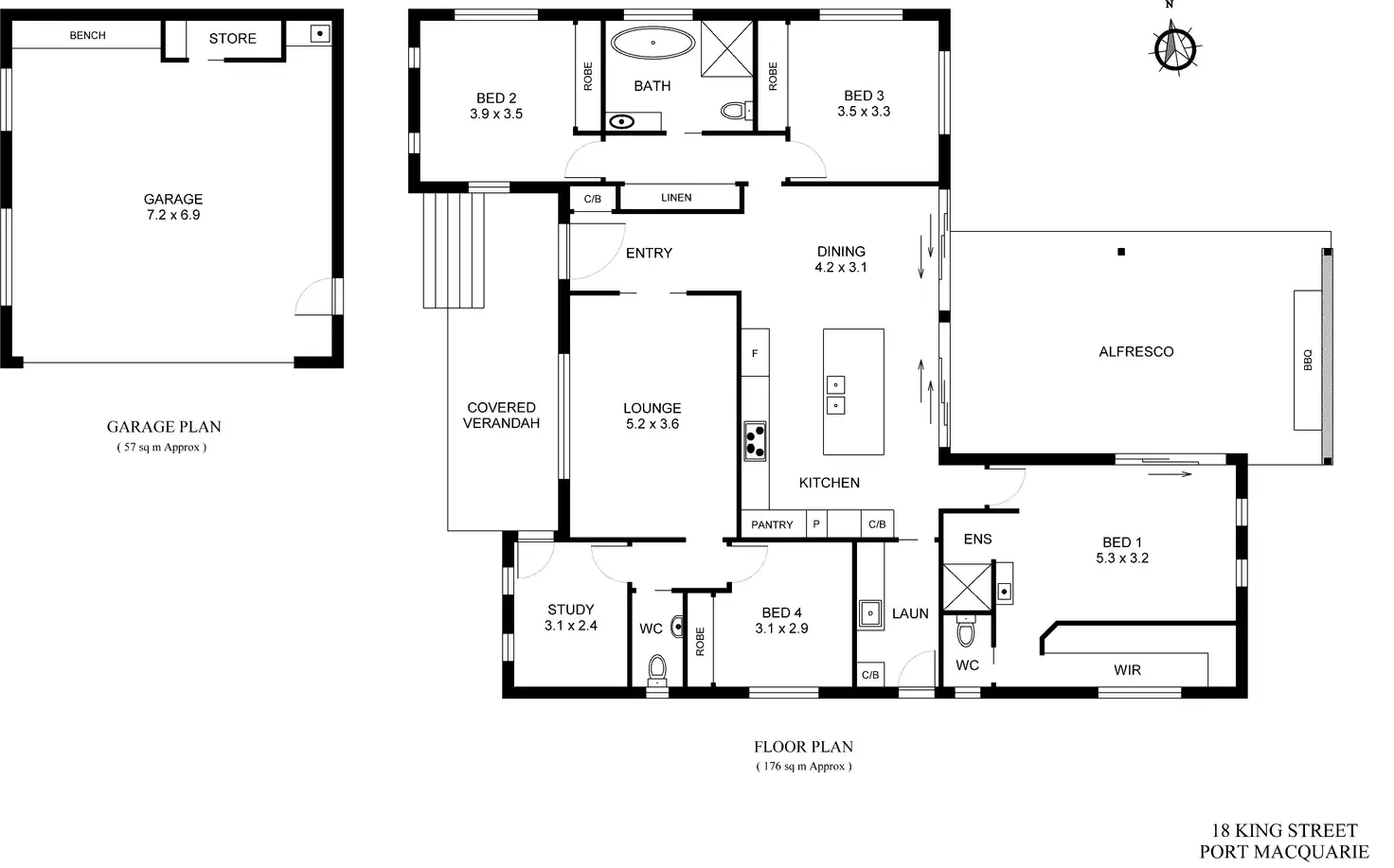Floorplan of Homely house listing, 18 King Street, Port Macquarie NSW 2444