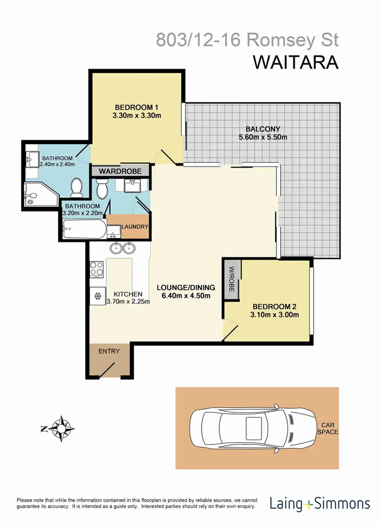 Floorplan of Homely unit listing, 803/12-16 Romsey Street, Waitara NSW 2077