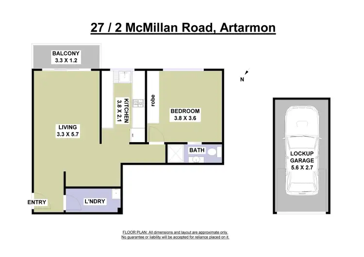 Floorplan of Homely unit listing, 27/2 McMillan Road, Artarmon NSW 2064