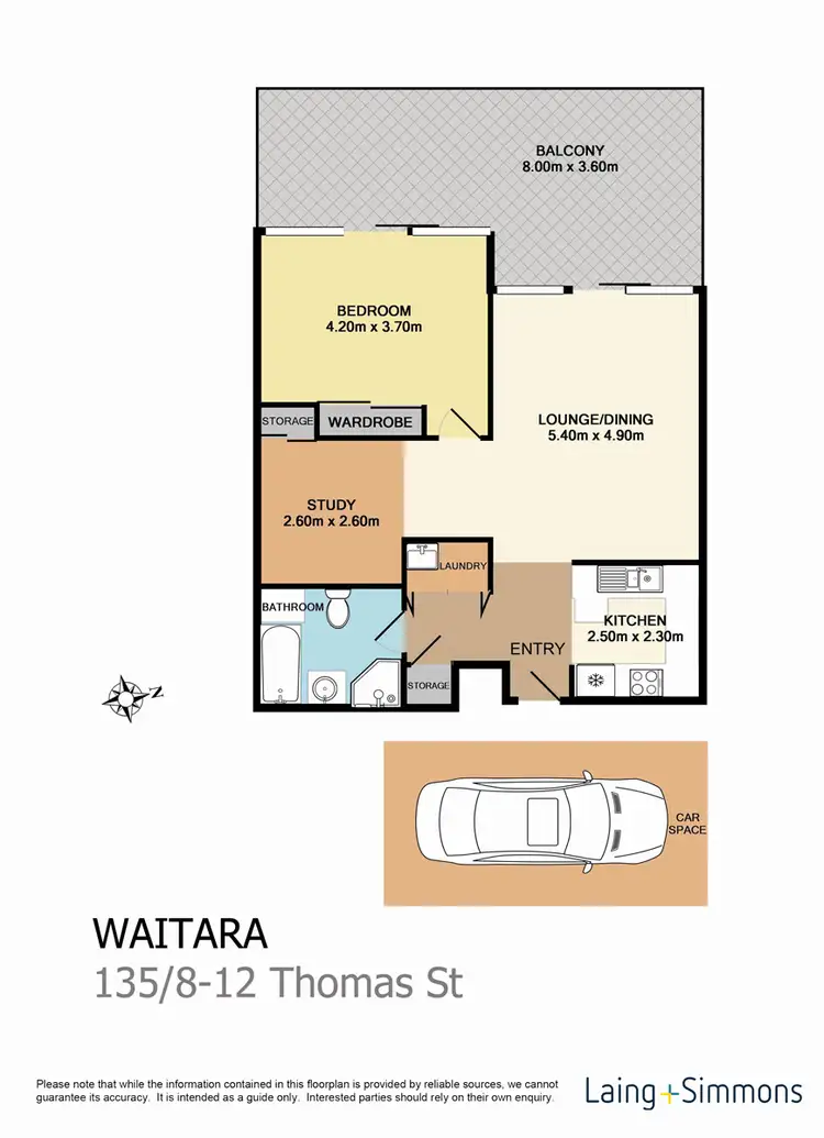 Floorplan of Homely unit listing, 135/8-12 Thomas Street, Waitara NSW 2077