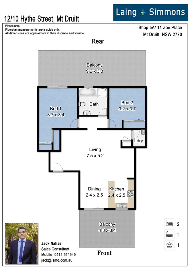 Floorplan of Homely unit listing, 12/10 Hythe Street, Mount Druitt NSW 2770