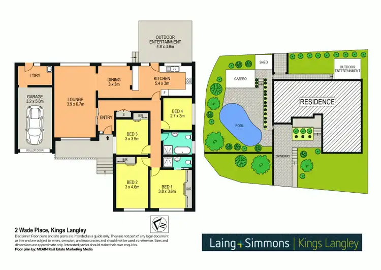 Floorplan of Homely house listing, 2 Wade Place, Kings Langley NSW 2147