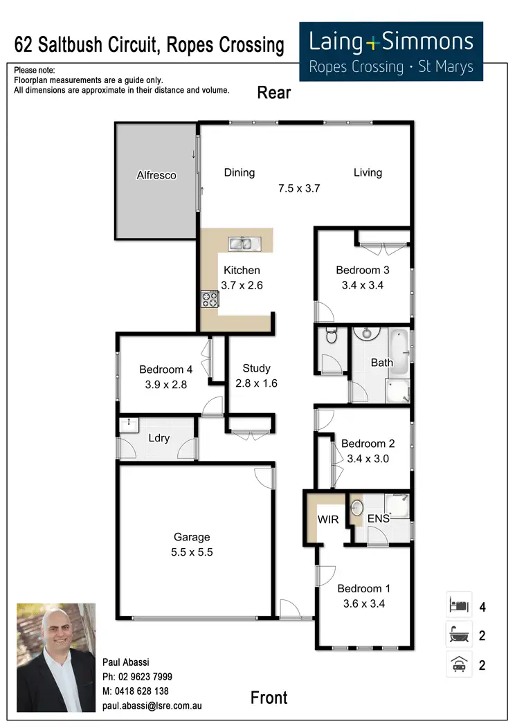 Floorplan of Homely house listing, 62 Saltbush Circuit, Ropes Crossing NSW 2760