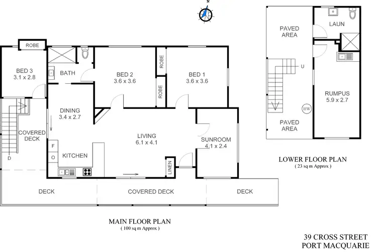 Floorplan of Homely house listing, 39 Cross Street, Port Macquarie NSW 2444