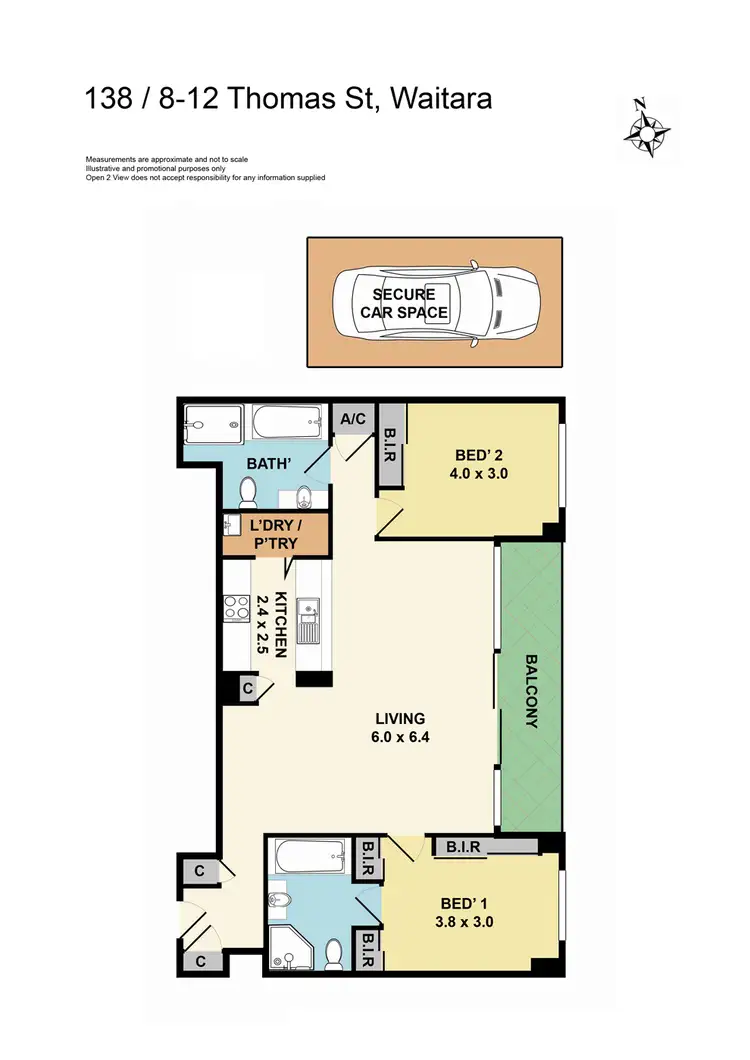 Floorplan of Homely unit listing, 138/8-12 Thomas Street, Waitara NSW 2077