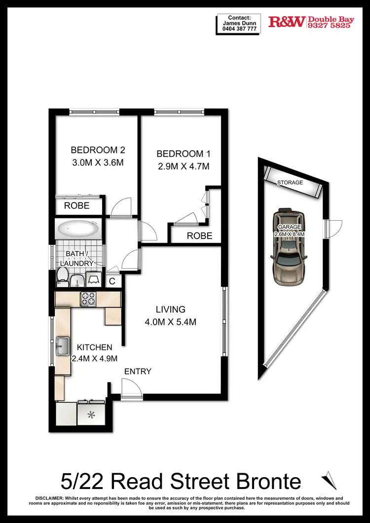Floorplan of Homely apartment listing, 5/22 Read Street, Bronte NSW 2024