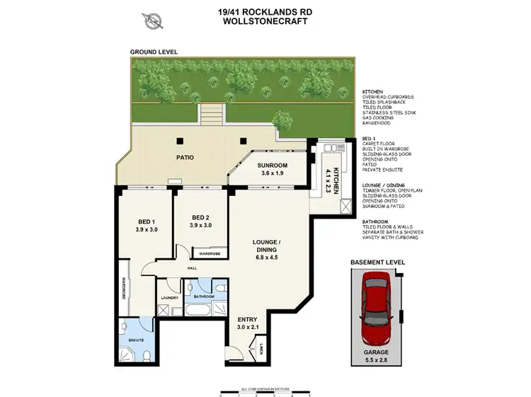 Floorplan of Homely unit listing, 19/41 Rocklands Road, Wollstonecraft NSW 2065