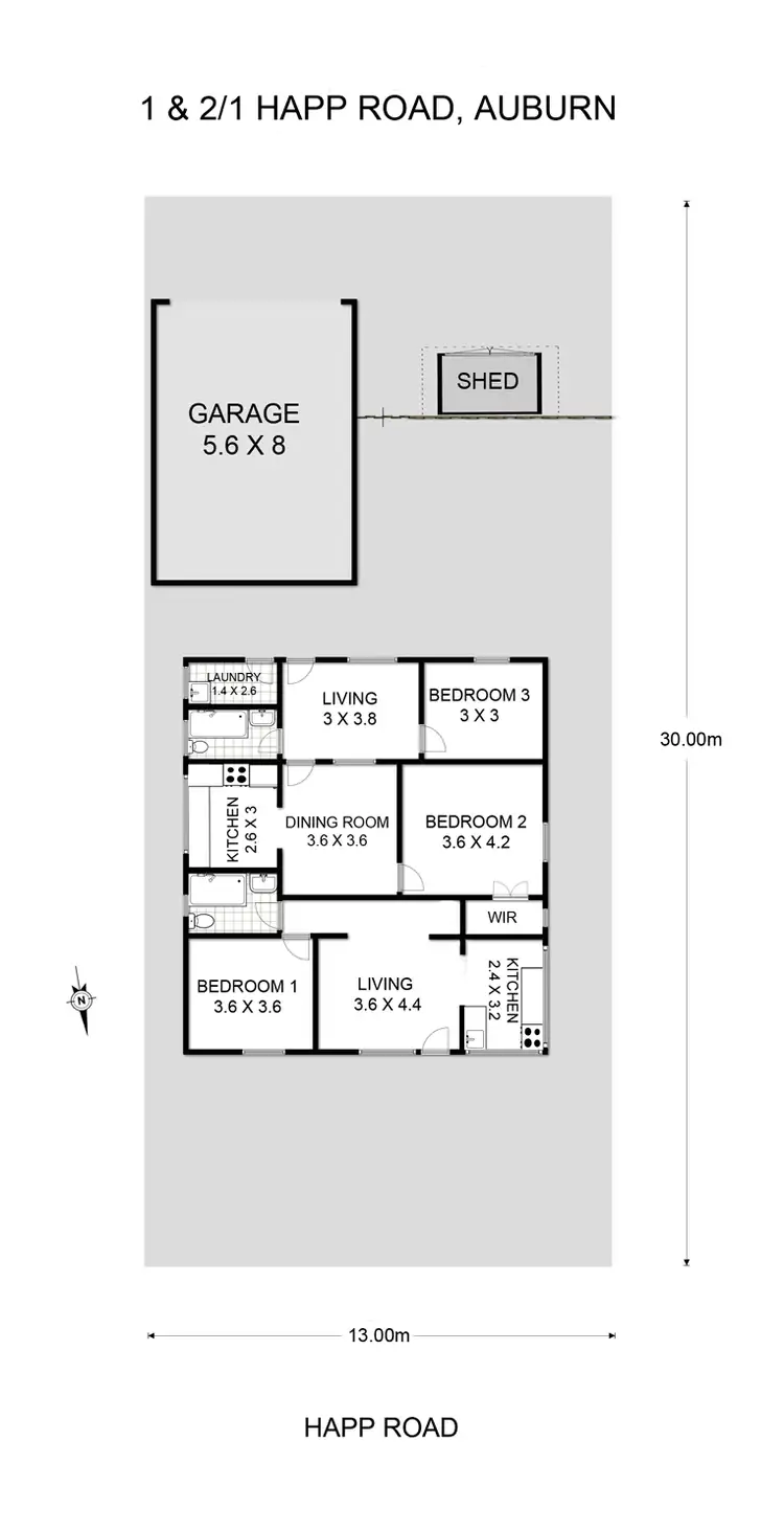 Floorplan of Homely house listing, 1 Happ Street, Auburn NSW 2144
