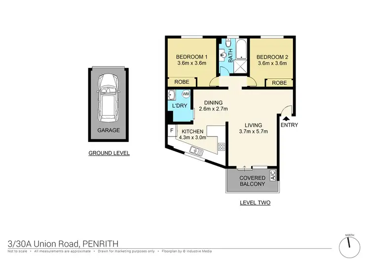 Floorplan of Homely unit listing, 3/30A Union Road, Penrith NSW 2750