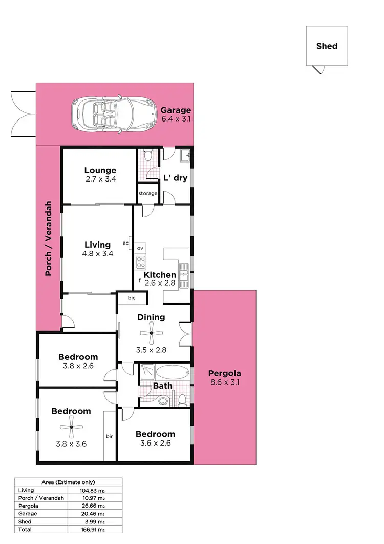 Floorplan of Homely house listing, 1 Caroline Street, Flagstaff Hill SA 5159