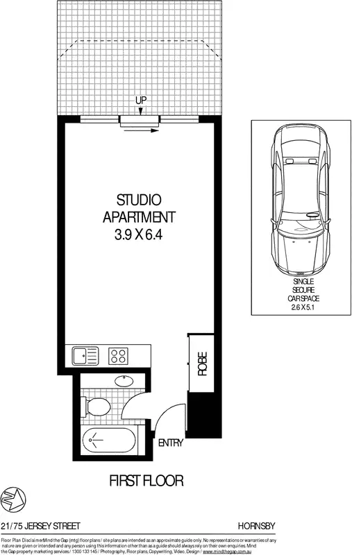 Floorplan of Homely apartment listing, 21/75 Jersey Street, Hornsby NSW 2077