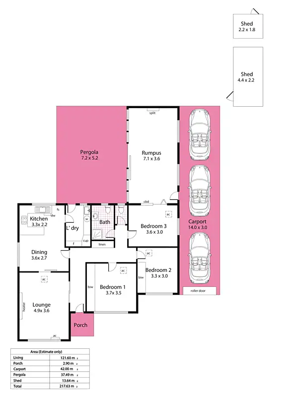 Floorplan of Homely house listing, 3 Somers Court, North Brighton SA 5048