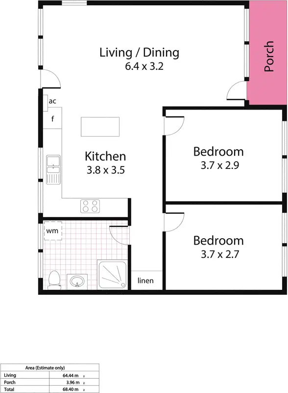 Floorplan of Homely unit listing, 1/35 McInnes Avenue, Broadview SA 5083