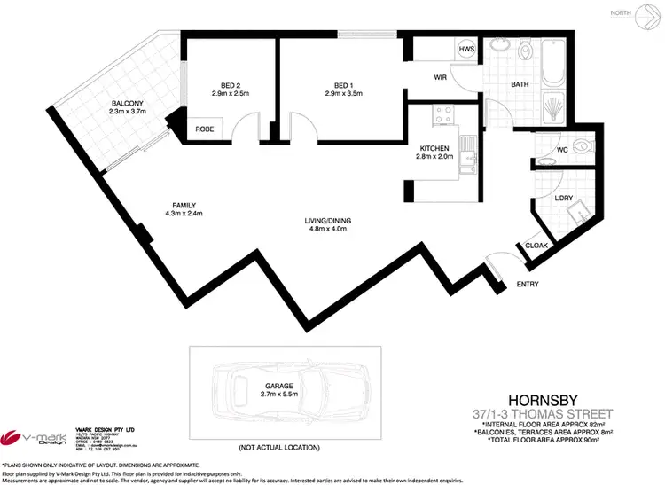 Floorplan of Homely unit listing, 37/1-3 Thomas Street, Hornsby NSW 2077
