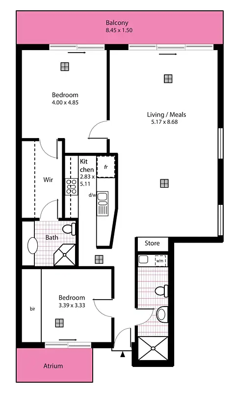 Floorplan of Homely apartment listing, 22/207 Greenhill Road, Eastwood SA 5063