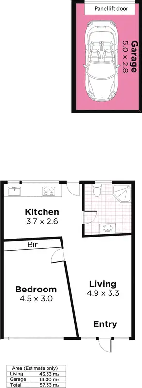 Floorplan of Homely unit listing, 2/47 Vine Street, Magill SA 5072