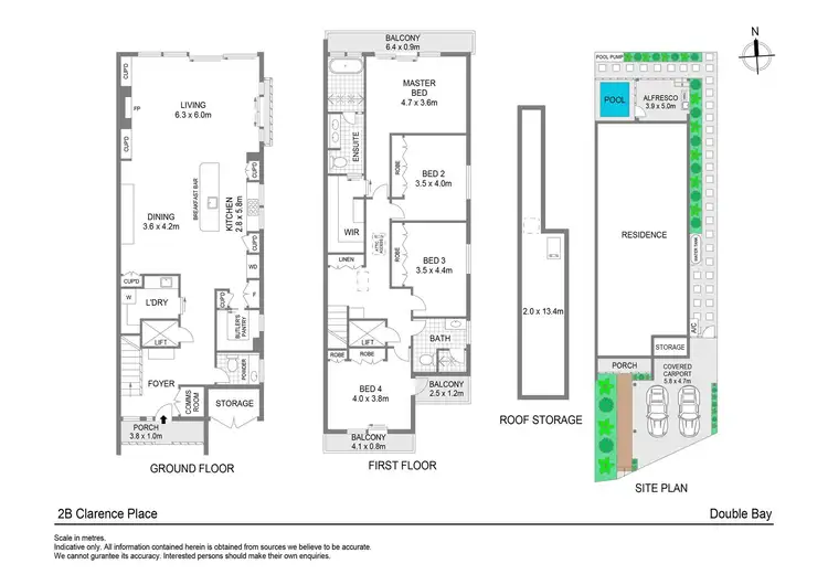 Floorplan of Homely semi-detached listing, 2B Clarence Place, Double Bay NSW 2028
