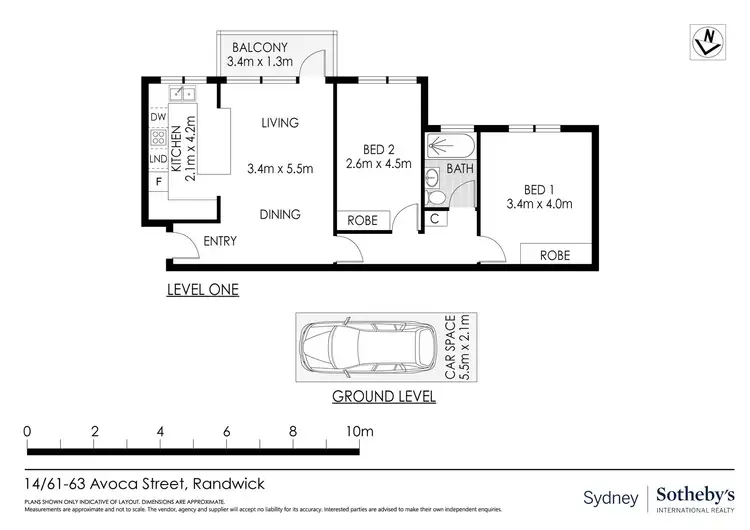 Floorplan of Homely apartment listing, 14/61-63 Avoca Street, Randwick NSW 2031