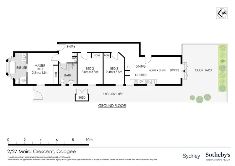 Floorplan of Homely apartment listing, 2/27 Moira Crescent, Coogee NSW 2034