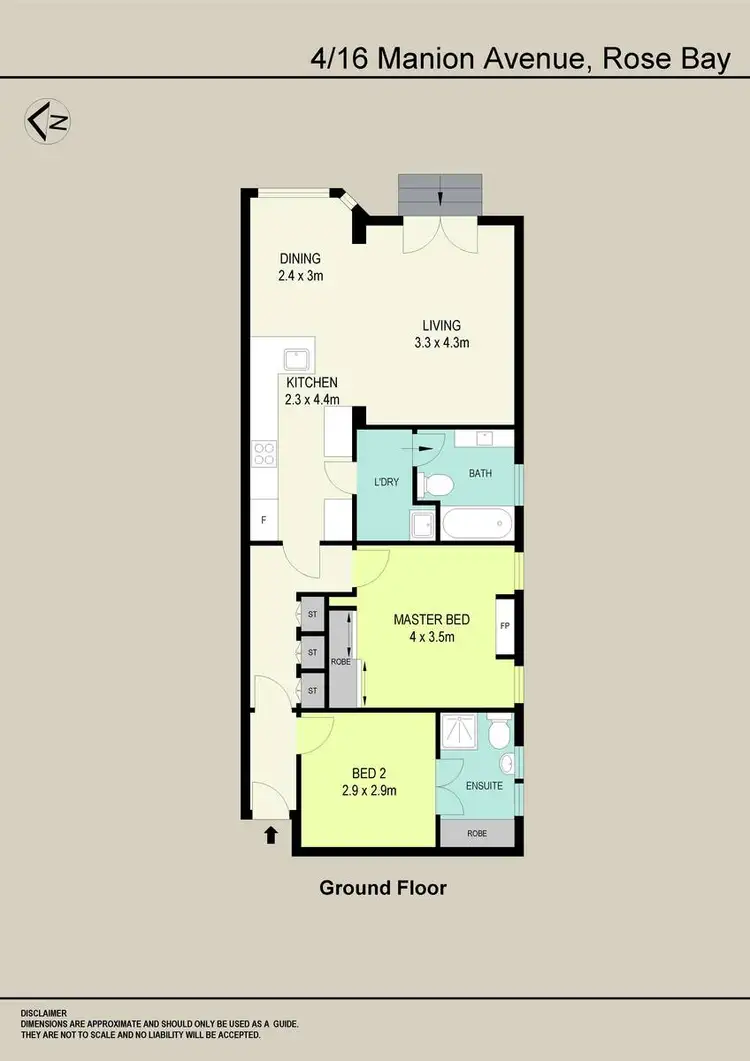 Floorplan of Homely unit listing, 4/16 Manion Avenue, Rose Bay NSW 2029