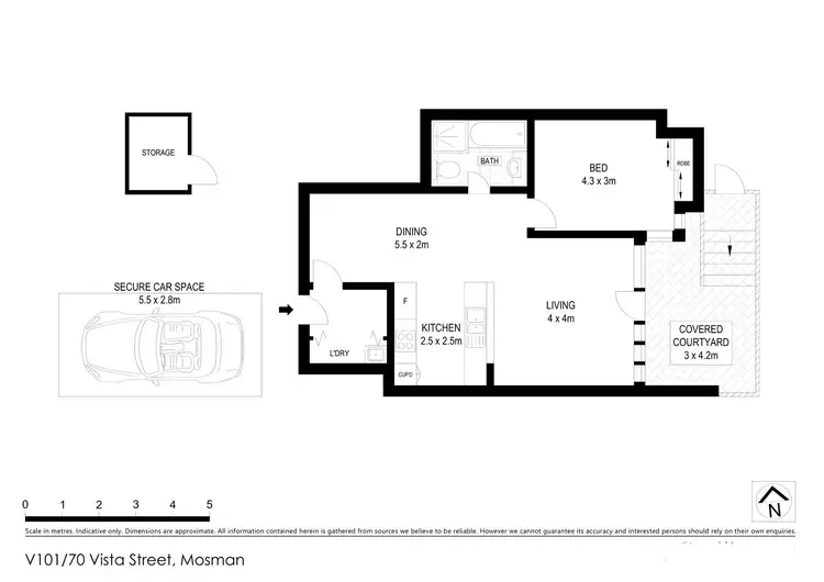 Floorplan of Homely apartment listing, 101V/70 Vista Street, Mosman NSW 2088