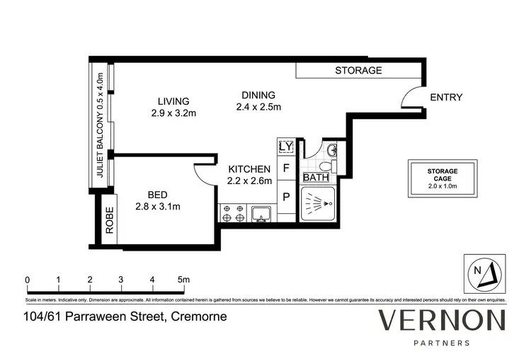 Floorplan of Homely apartment listing, 104/61 Parraween Street, Cremorne NSW 2090