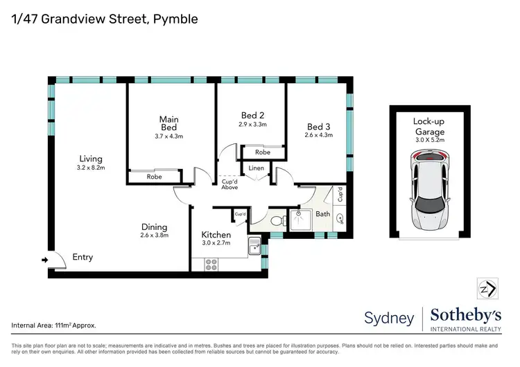 Floorplan of Homely apartment listing, 1/47 Grandview Street, Pymble NSW 2073