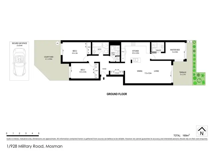 Floorplan of Homely apartment listing, 1/928 Military Road, Mosman NSW 2088