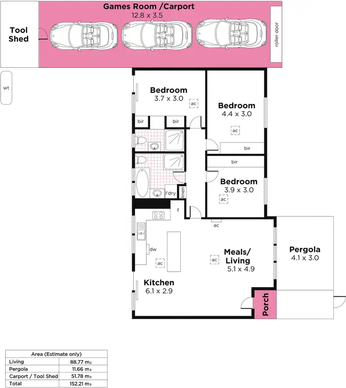 Floorplan of Homely house listing, 14 Eagle Court, Semaphore Park SA 5019