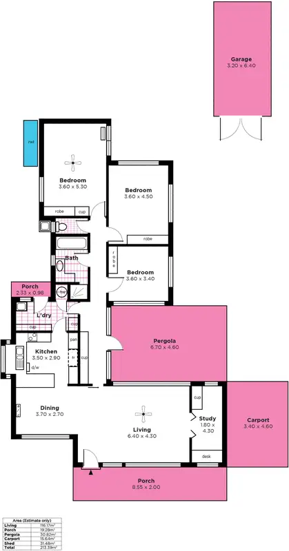 Floorplan of Homely house listing, 6 Trim Avenue, North Brighton SA 5048