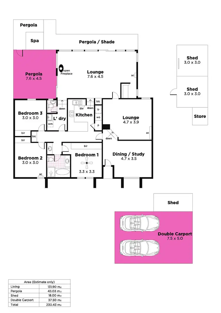 Floorplan of Homely house listing, 48 Karoona Crescent, Seacombe Heights SA 5047