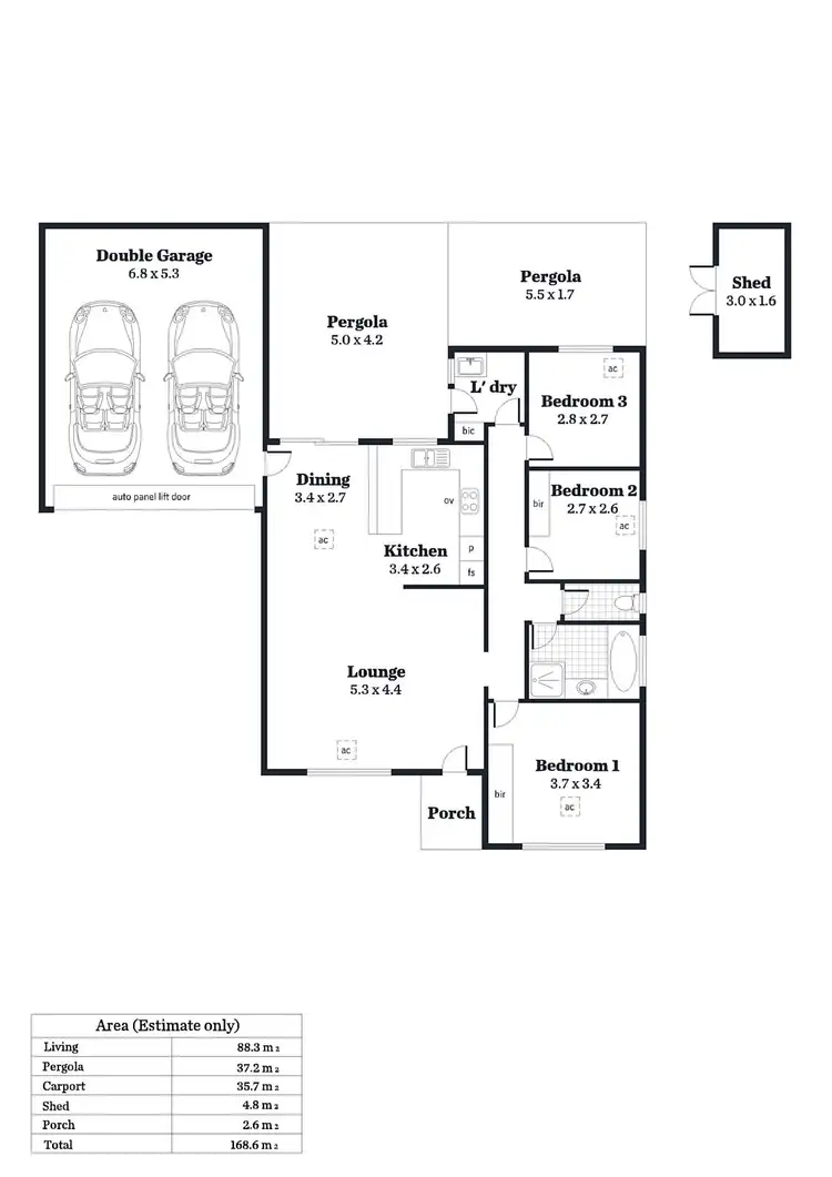 Floorplan of Homely unit listing, 3/48 Seaton Terrace, Seaton SA 5023